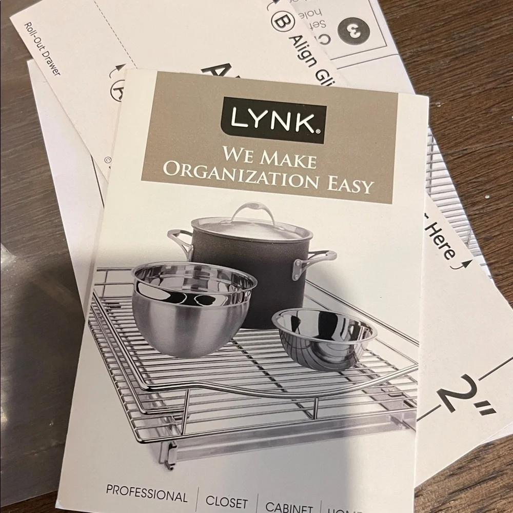 NEW LYNK Professional Under Sink Slide Shelf, 17” x 21”
